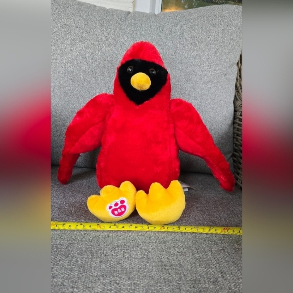 Build A Bear Cardinal Plush Bird Toy